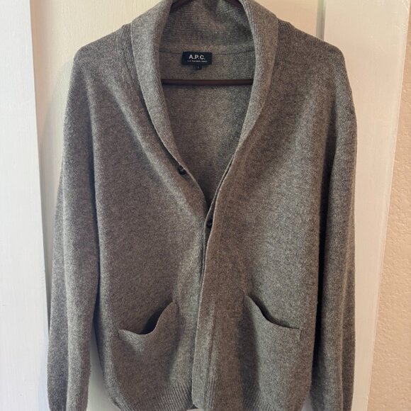 A.P.C. Mens wool cardigan. - Picture 1 of 7